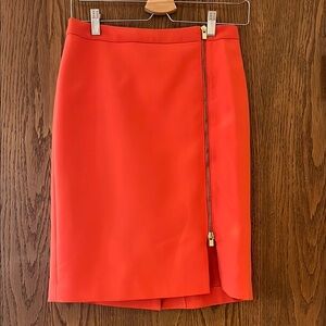 Talbots Elegant Orange Zipper Skirt